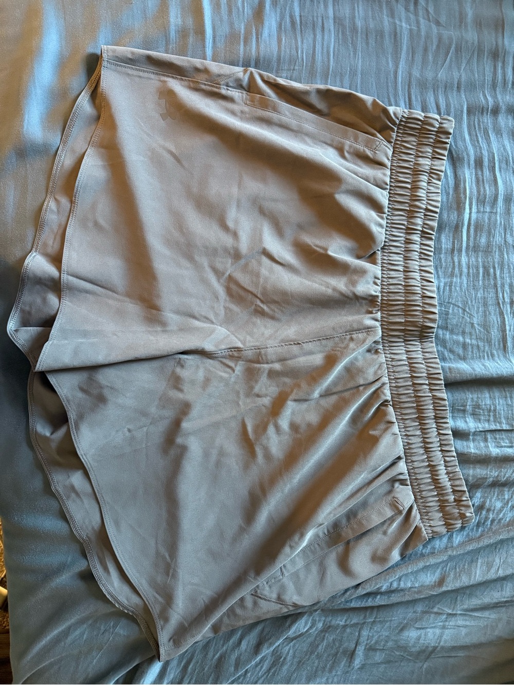 Under Armour Light Grey Elastic Waist Athletic Shorts